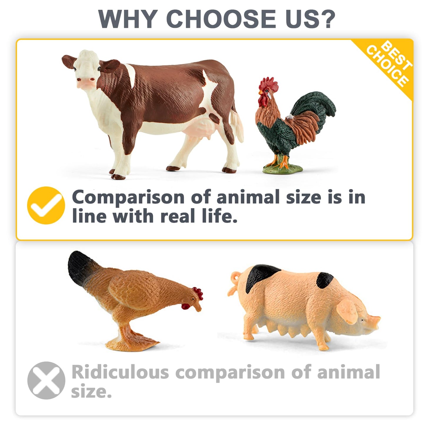 Divwa 15 Pcs Farm Animal Toy Set for Toddlers and Kids – Realistic Plastic Farm Animals