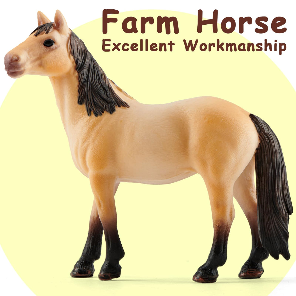 Divwa 15 Pcs Farm Animal Toy Set for Toddlers and Kids – Realistic Plastic Farm Animals