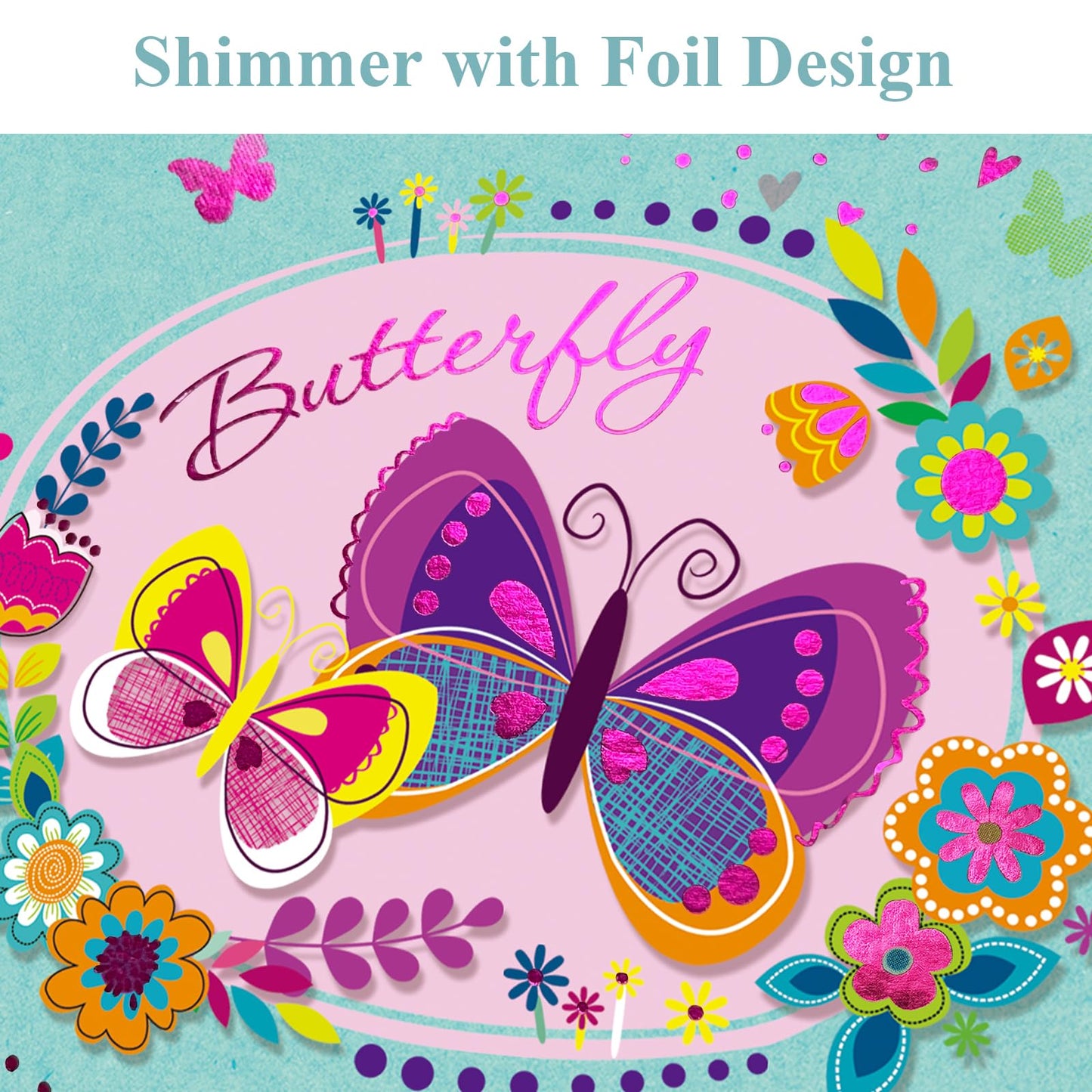DWIYITTN Butterfly Journal for Girls — 192-Page Hardcover Diary with Magnetic Closure & Pen (5.3 x 7.5 in)