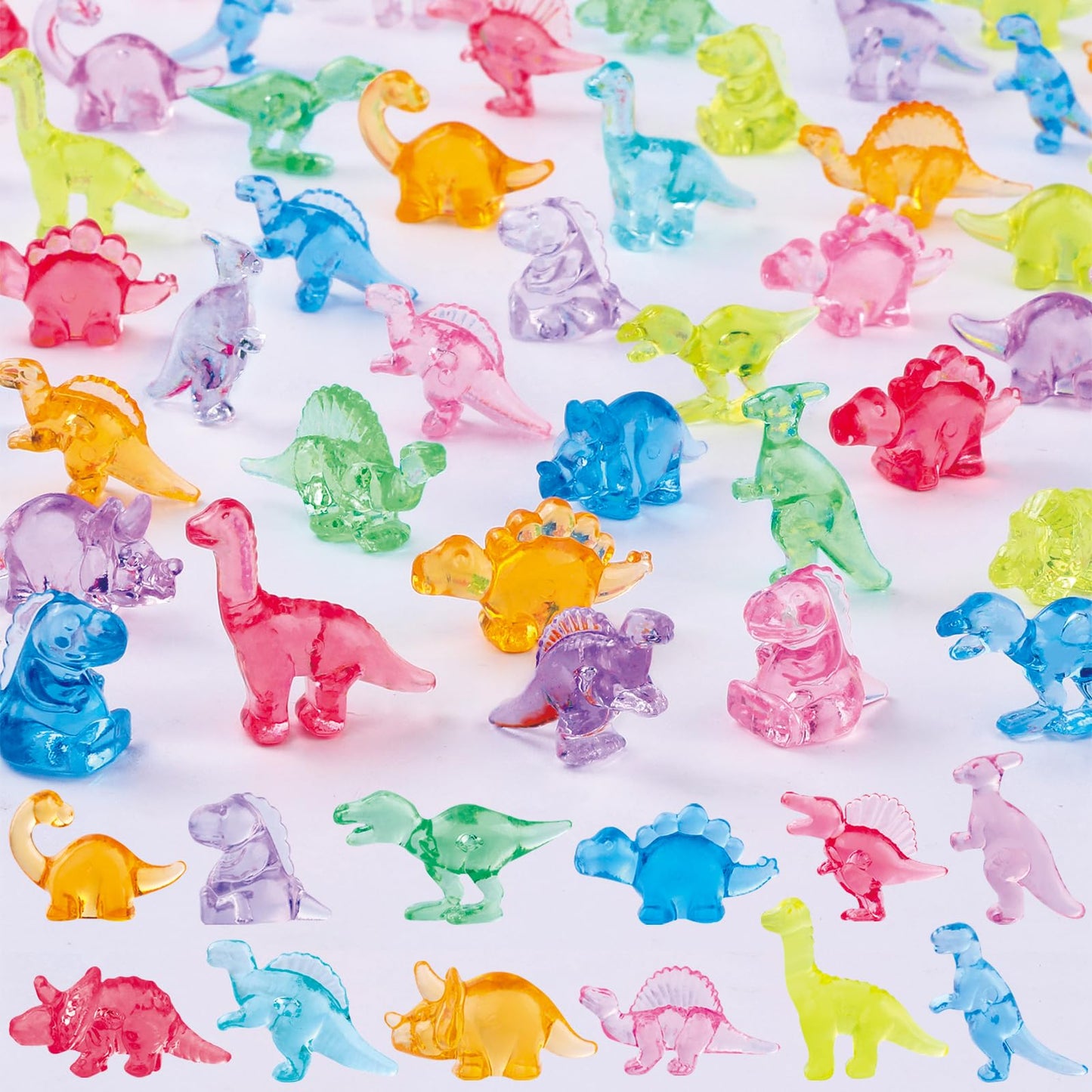 DIYDEC 120Pcs Mini Dinosaur Figurines – Tiny Resin Dinosaurs for Decor