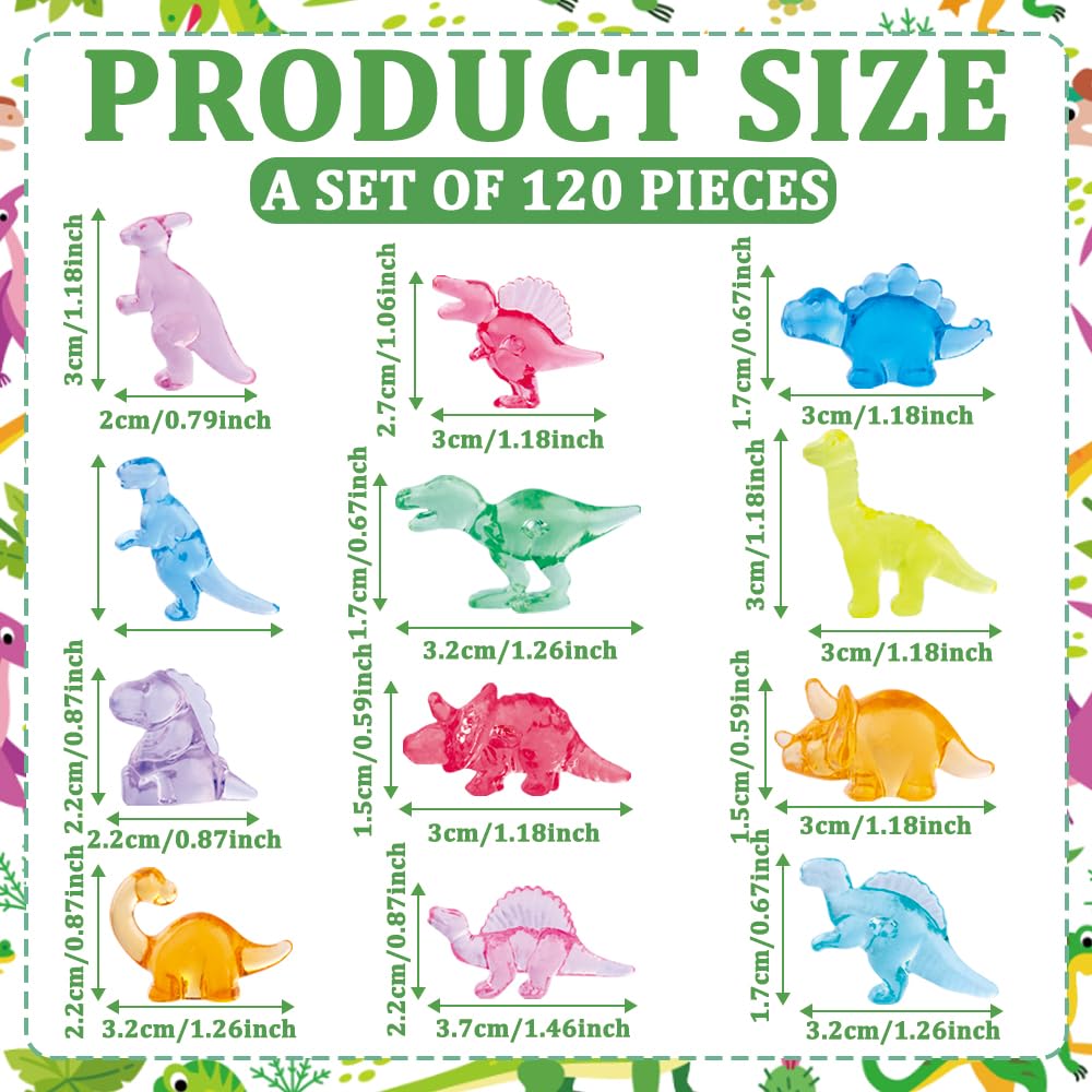 DIYDEC 120Pcs Mini Dinosaur Figurines – Tiny Resin Dinosaurs for Decor