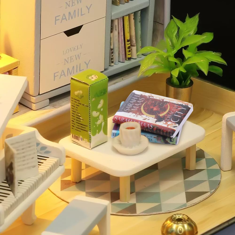 DIYDEC 300pcs Mini Books for Dollhouse – Realistic Foam Library Decor