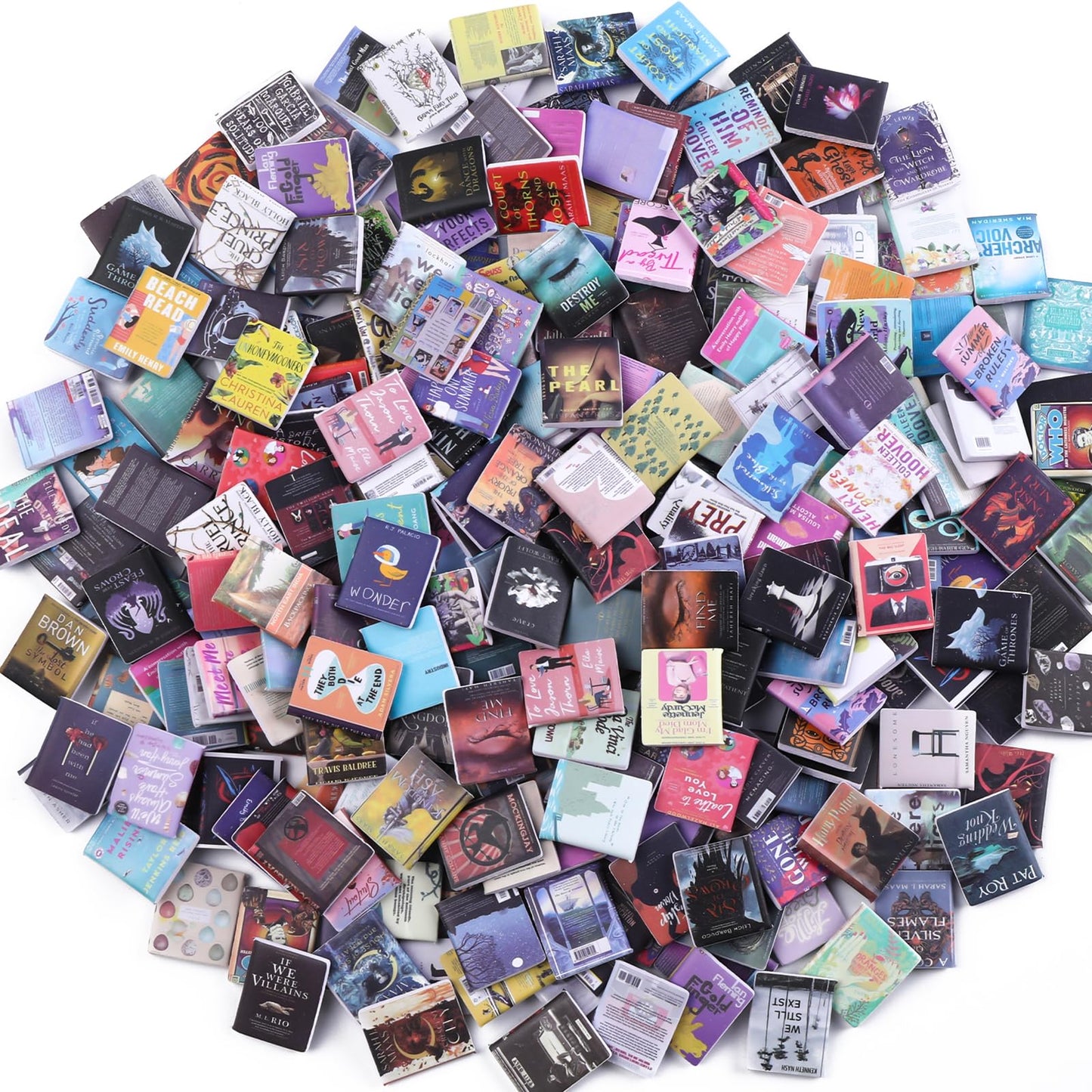 DIYDEC 300pcs Mini Books for Dollhouse – Realistic Foam Library Decor