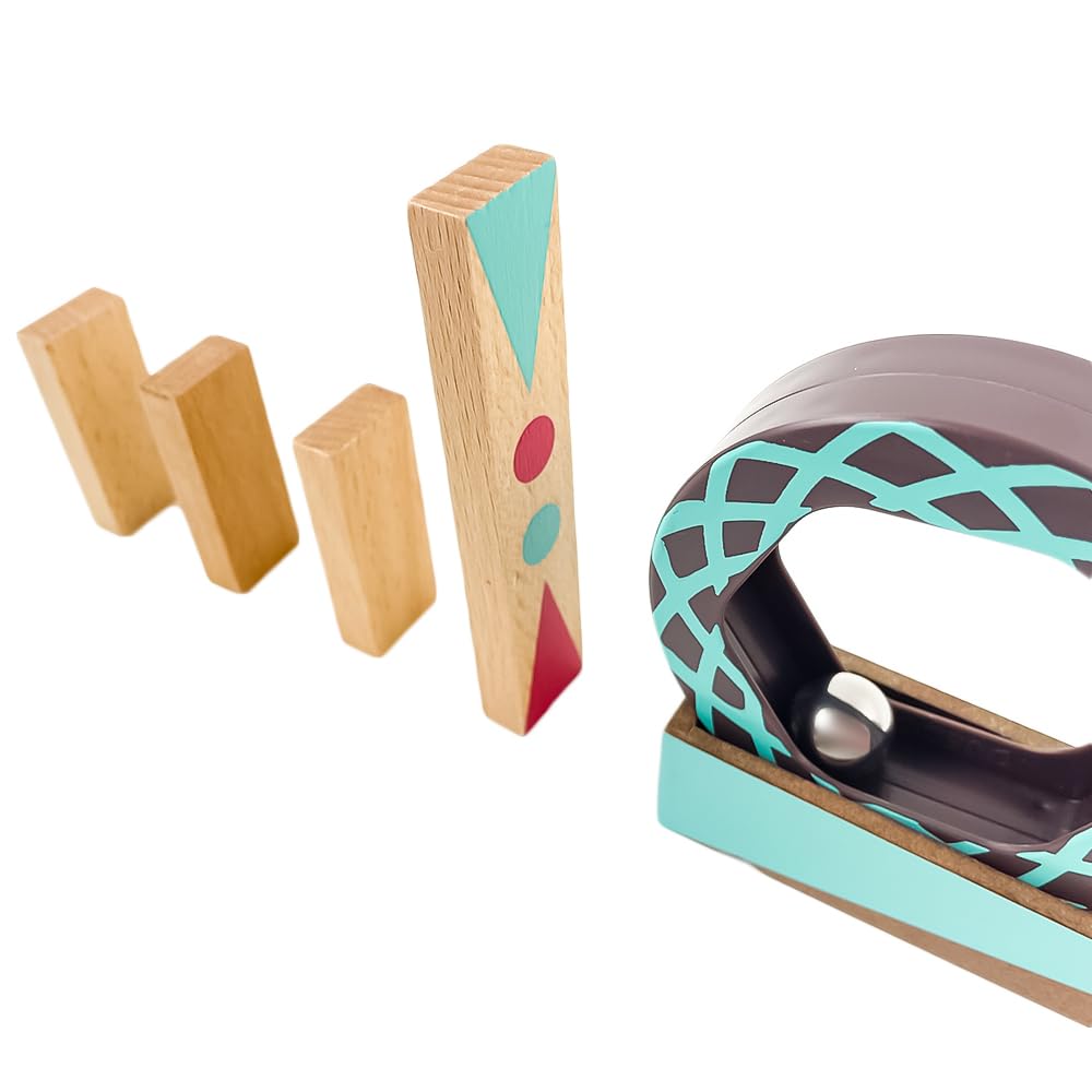 DJECO Zig & Go 48-Piece Set – Domino Track Builder for Creative STEM Play