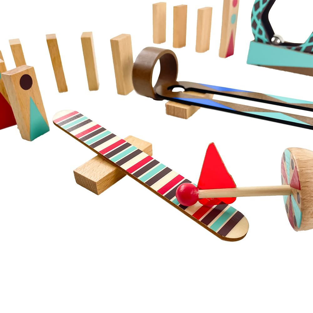 DJECO Zig & Go 48-Piece Set – Domino Track Builder for Creative STEM Play