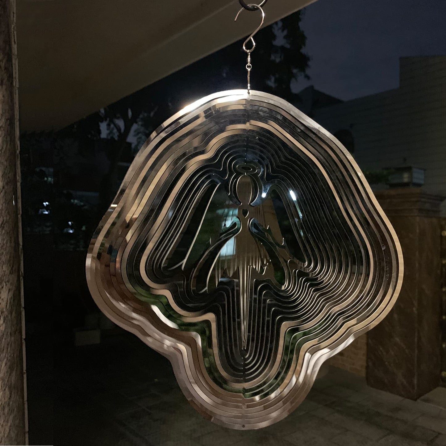 DJUAN Reflective Angel Wind Spinners – Outdoor Garden Decor & Bird Deterrent