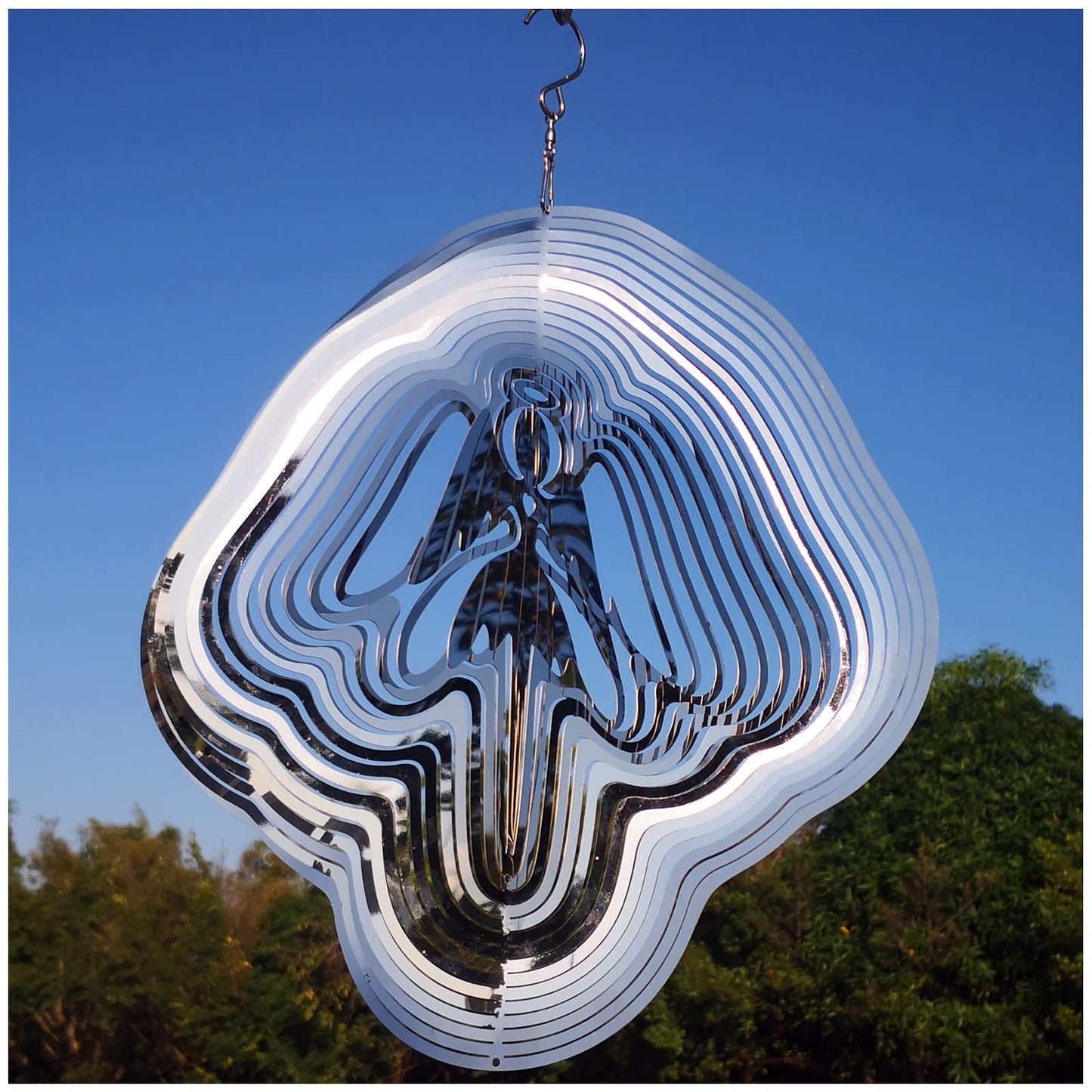 DJUAN Reflective Angel Wind Spinners – Outdoor Garden Decor & Bird Deterrent