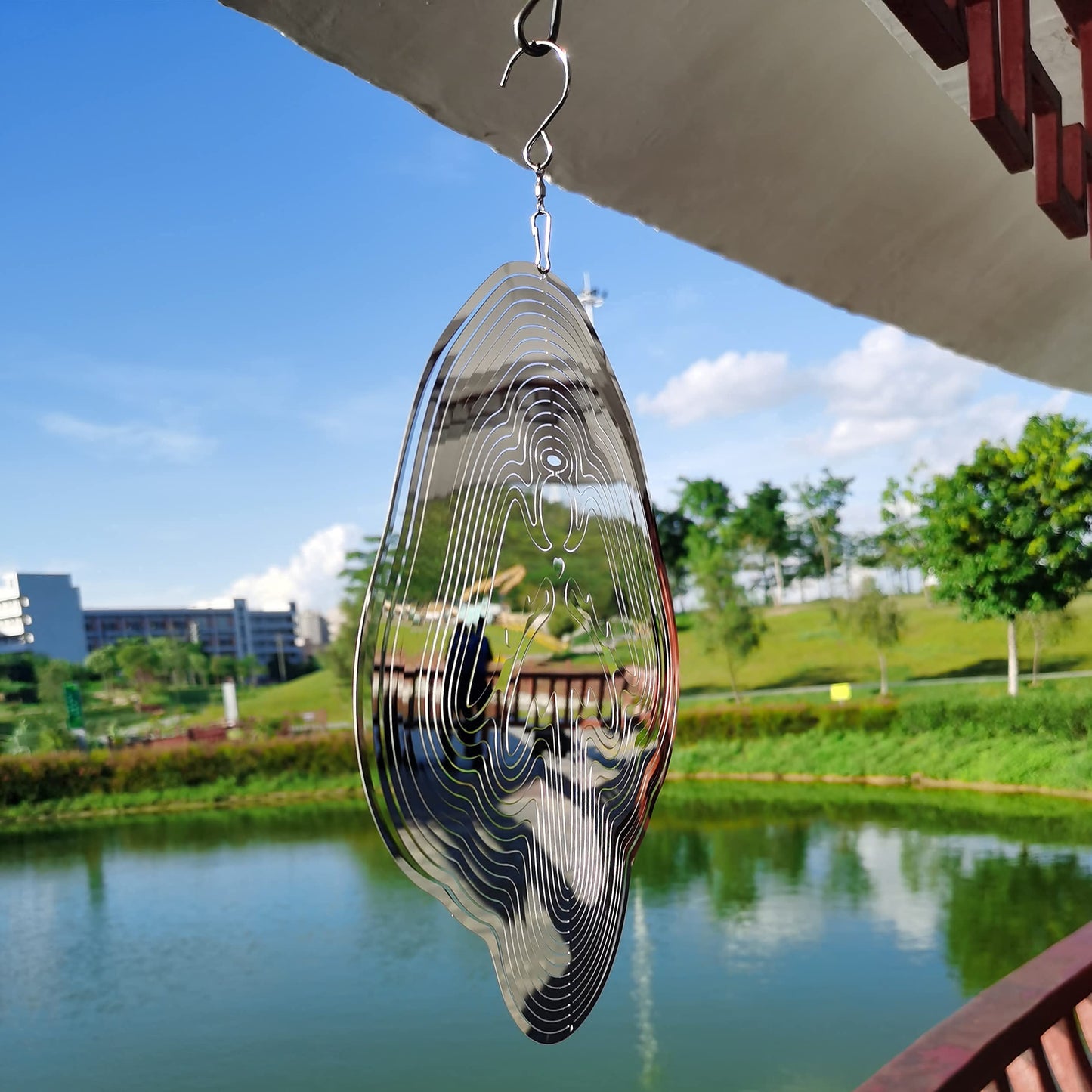 DJUAN Reflective Angel Wind Spinners – Outdoor Garden Decor & Bird Deterrent