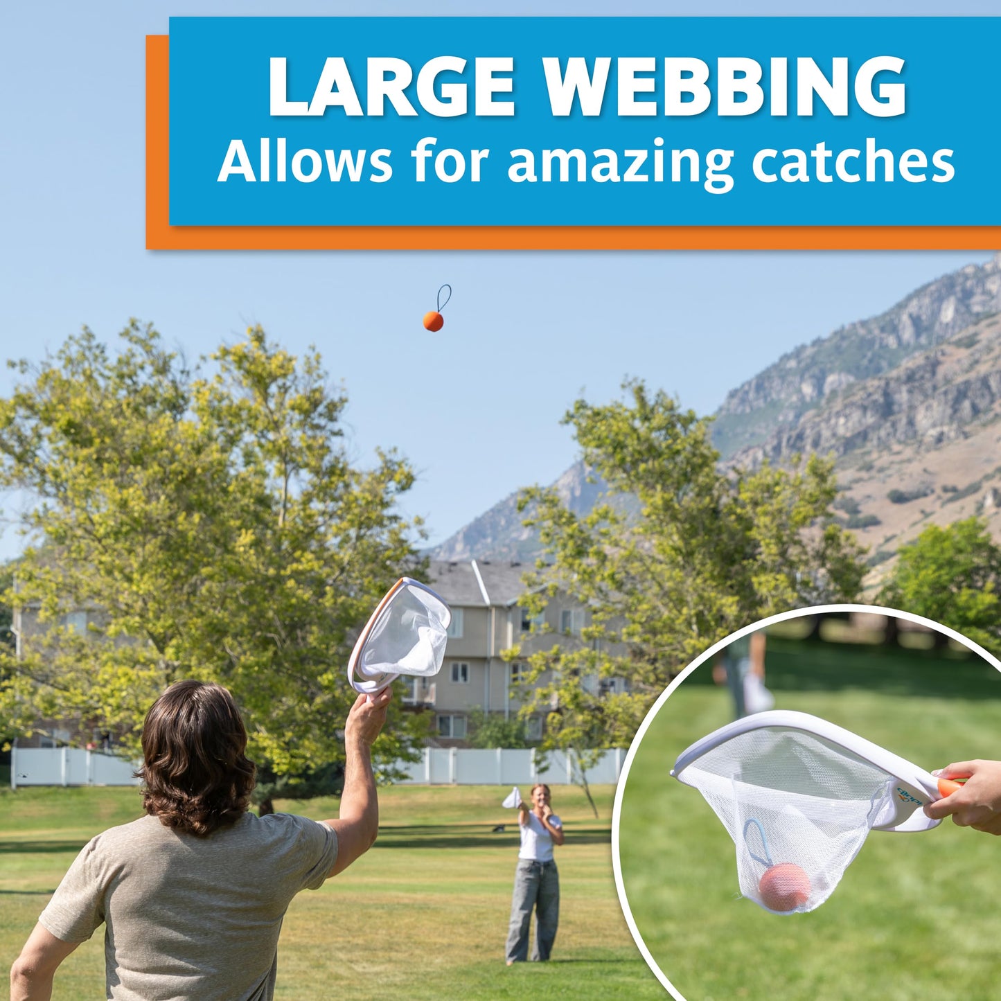 Djubi Slingball Classic – Long-Distance Slingshot Scoop Ball Set | Indoor & Outdoor Fun