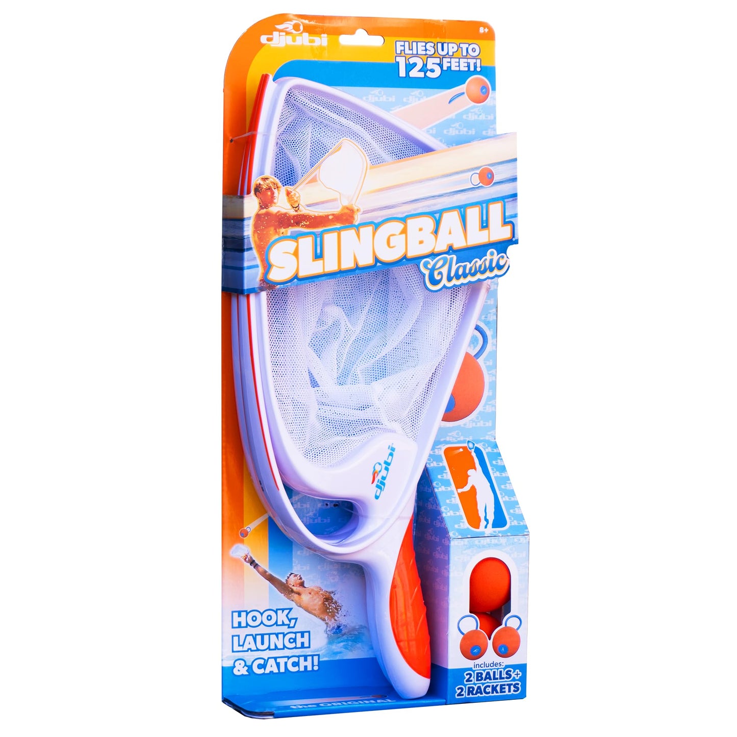 Djubi Slingball Classic – Long-Distance Slingshot Scoop Ball Set | Indoor & Outdoor Fun