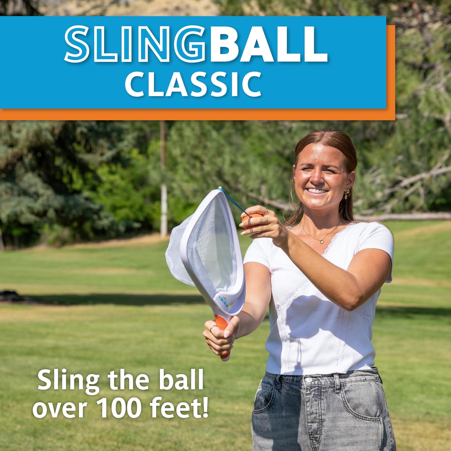 Djubi Slingball Classic – Long-Distance Slingshot Scoop Ball Set | Indoor & Outdoor Fun