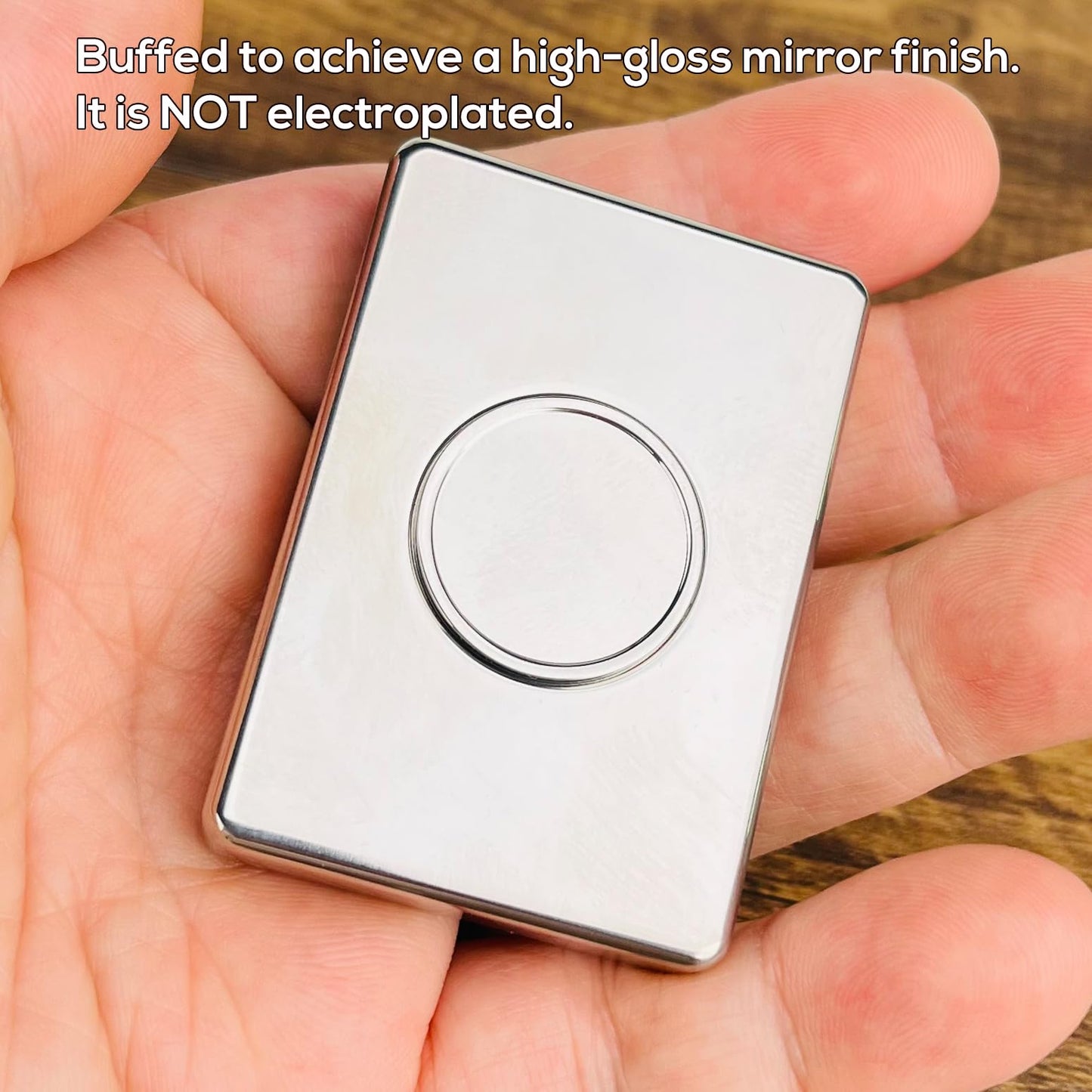 DjuiinoStar Premium Fidget Spinner — Titanium Mirror-Polished Brutalist Design | DFS-40T