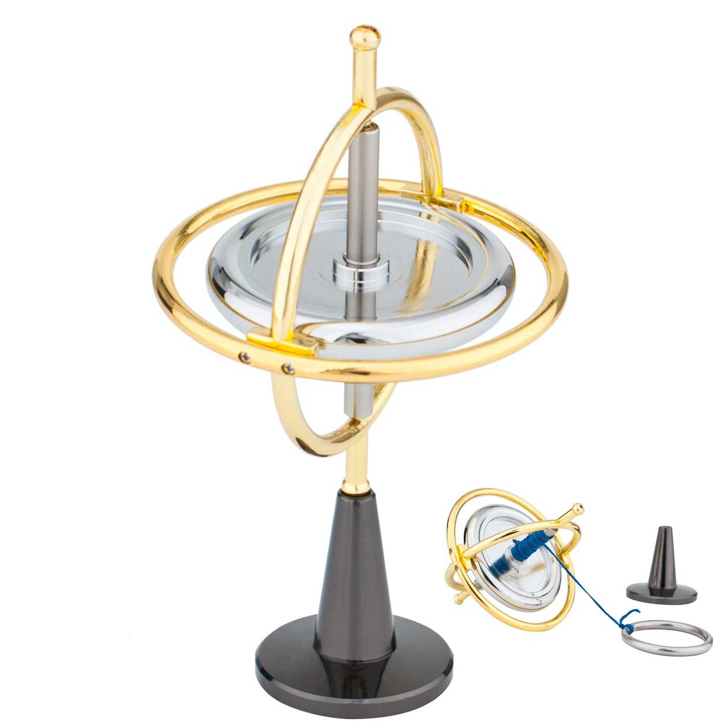 DjuiinoStar Heavy Duty Gyroscope DG-5PROLite-03 — CNC Steel Rotor, Long Spin