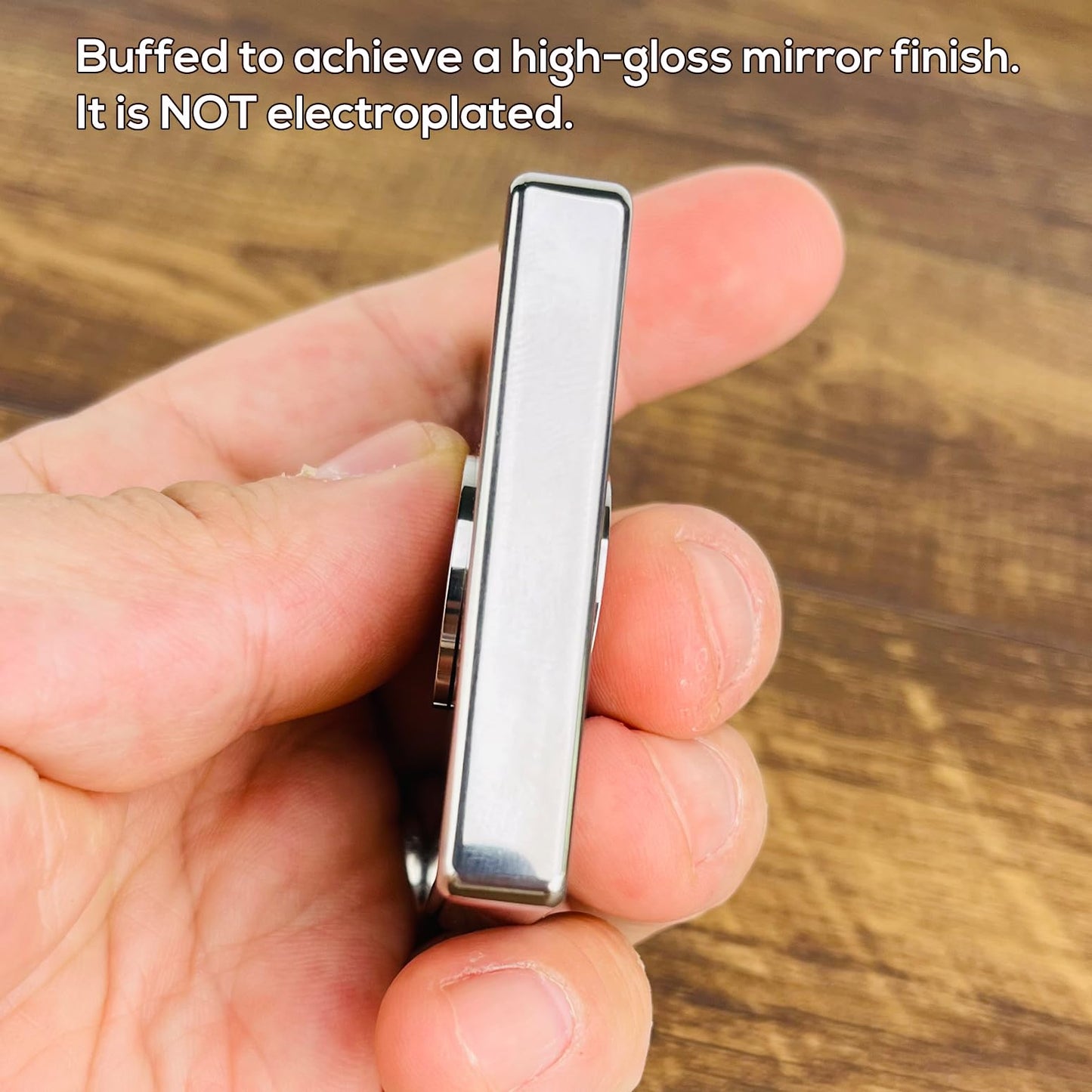 DjuiinoStar Premium Fidget Spinner — Titanium Mirror-Polished Brutalist Design | DFS-40T