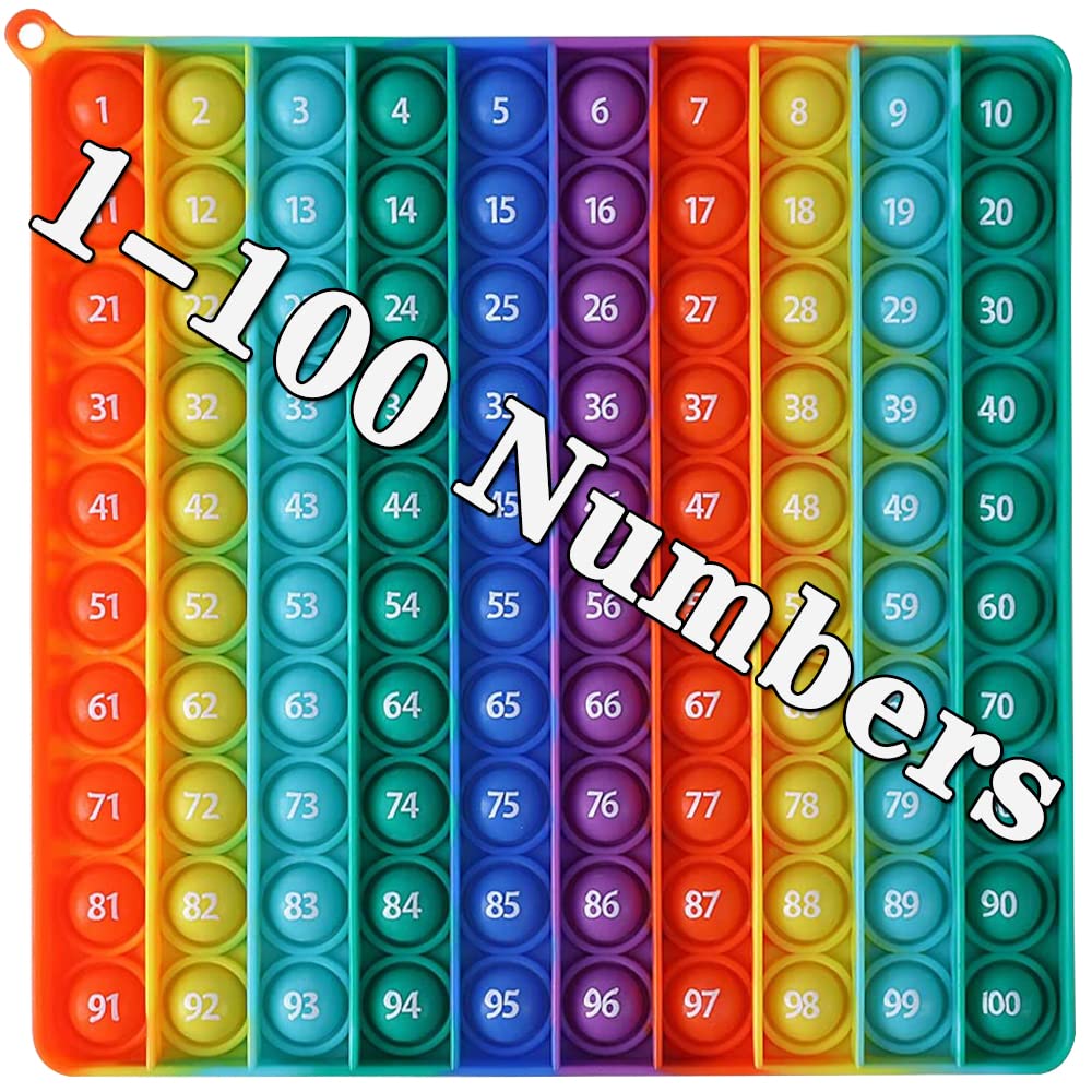 DK-SIMINA Large Pop Bubble Toy with 1-100 Numbers – Math Fidget & Learning Tool