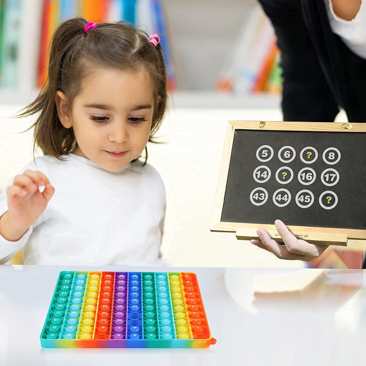 DK-SIMINA Large Pop Bubble Toy with 1-100 Numbers – Math Fidget & Learning Tool