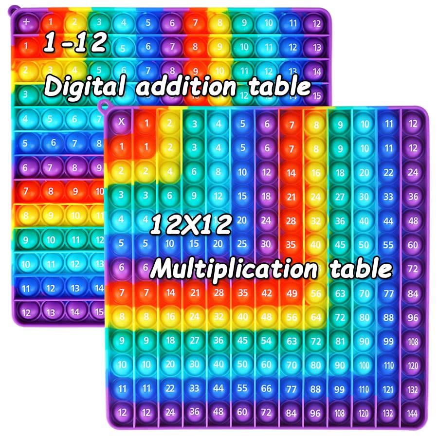 DK-SIMINA 2-in-1 Multiplication & Addition Table | Rainbow Dimple Fidget Toy