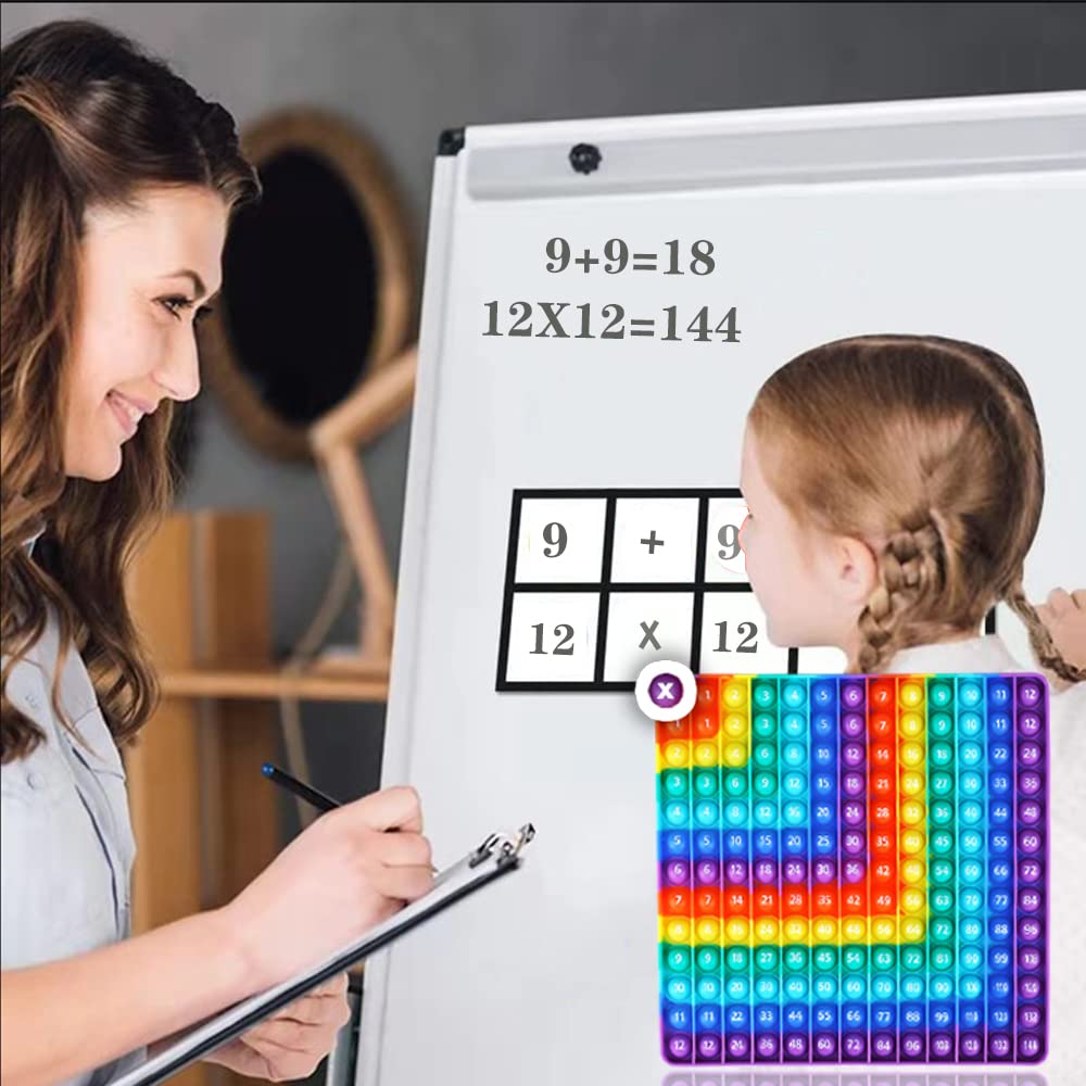 DK-SIMINA 2-in-1 Multiplication & Addition Table | Rainbow Dimple Fidget Toy