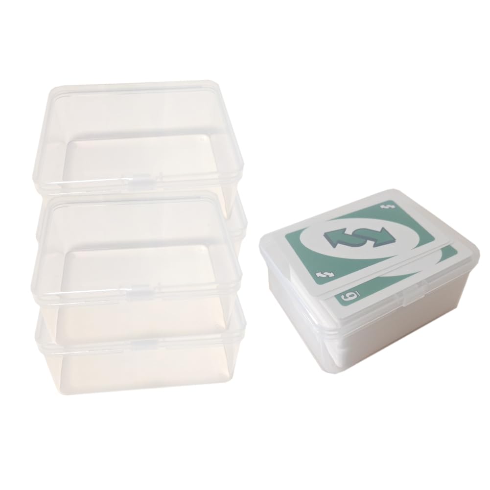 DKAOVH 6PCS Plastic Card Storage Box – UNO Card Case, High Capacity Playing Card Box (Cards Not Included)
