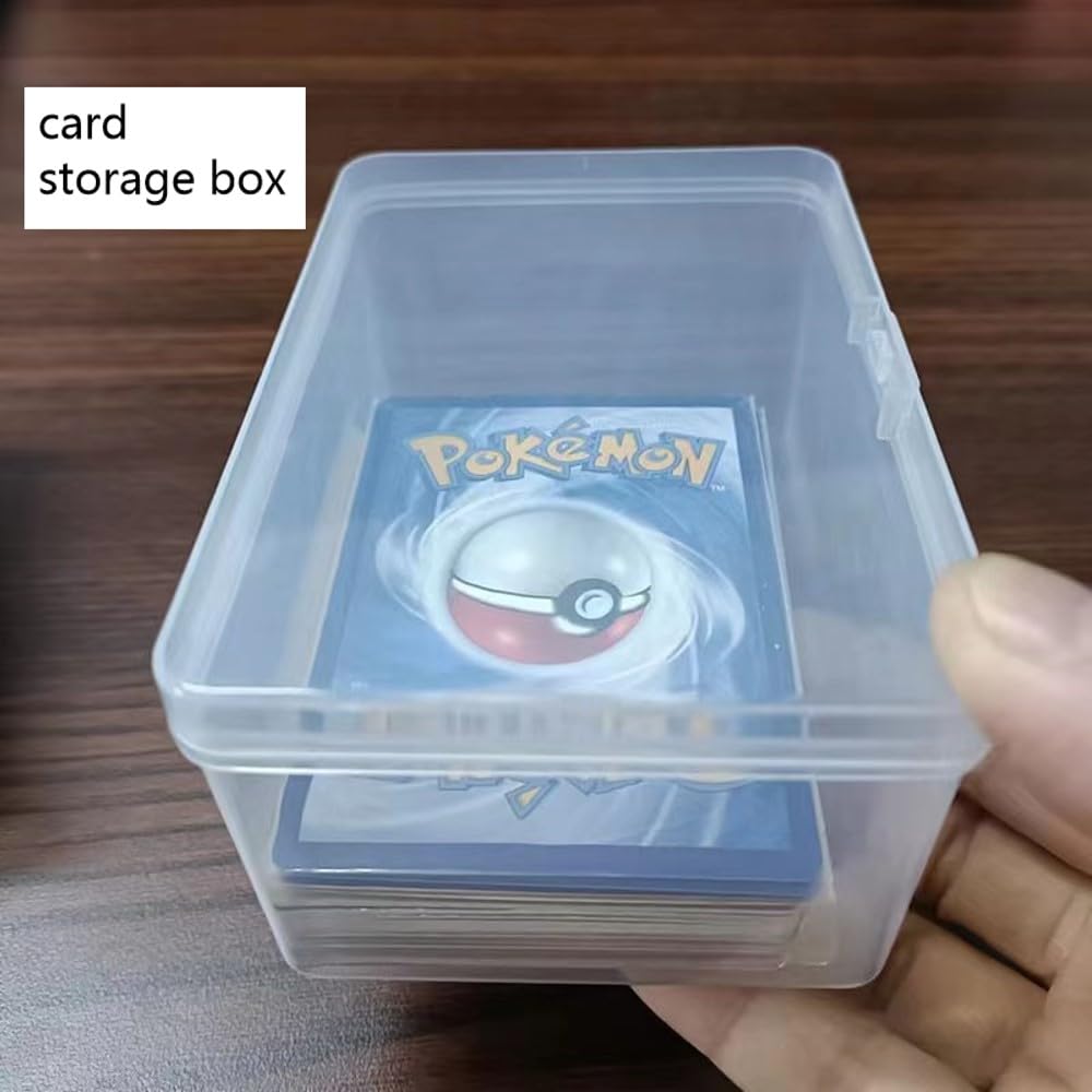 DKAOVH 2-Pack Clear Card Storage Boxes – Durable Plastic Cases for Trading Cards, Puzzles, Chess Pieces & Accessories