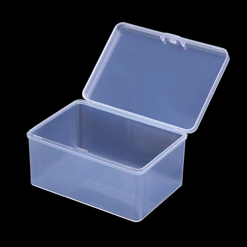 DKAOVH 2-Pack Clear Card Storage Boxes – Durable Plastic Cases for Trading Cards, Puzzles, Chess Pieces & Accessories