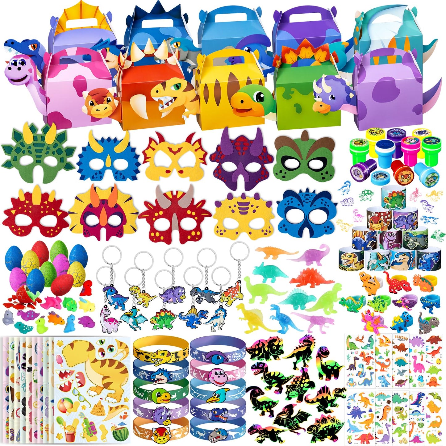 DMIGHT Dinosaur Party Favors – Dinosaur Birthday Party Supplies & Goodie Bags