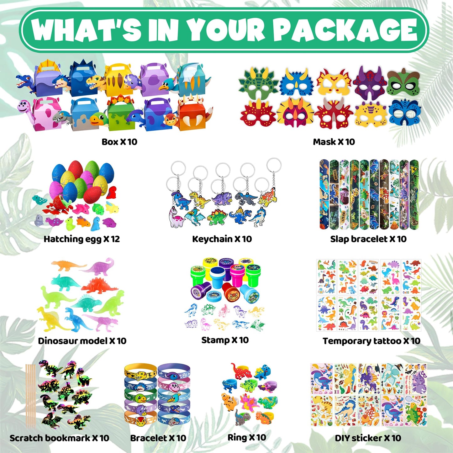 DMIGHT Dinosaur Party Favors – Dinosaur Birthday Party Supplies & Goodie Bags