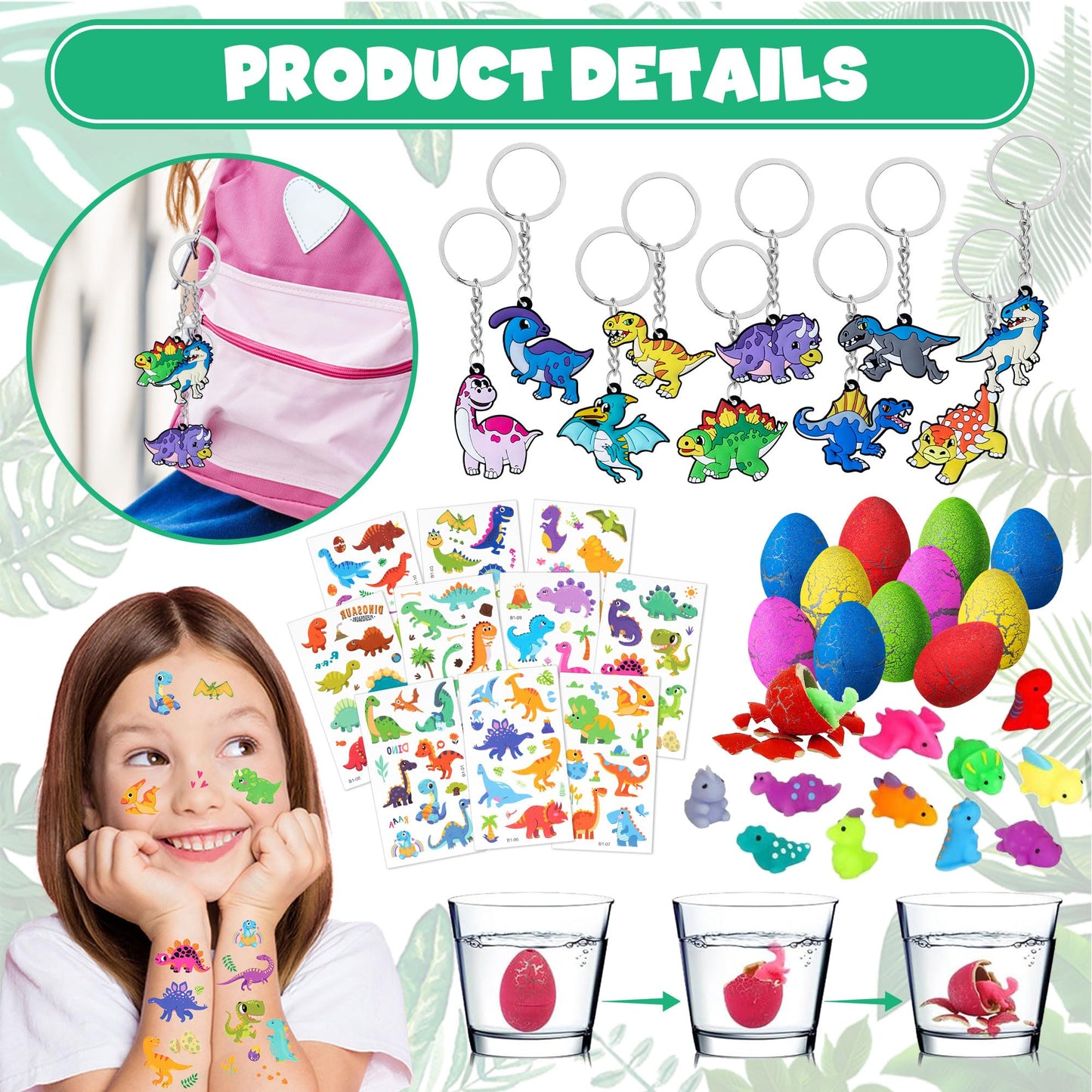 DMIGHT Dinosaur Party Favors – Dinosaur Birthday Party Supplies & Goodie Bags