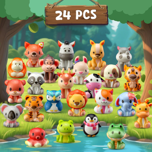 DMIGHT 24 Pack Filled Easter Eggs – Prefilled Squishy Animal Toys for Kids