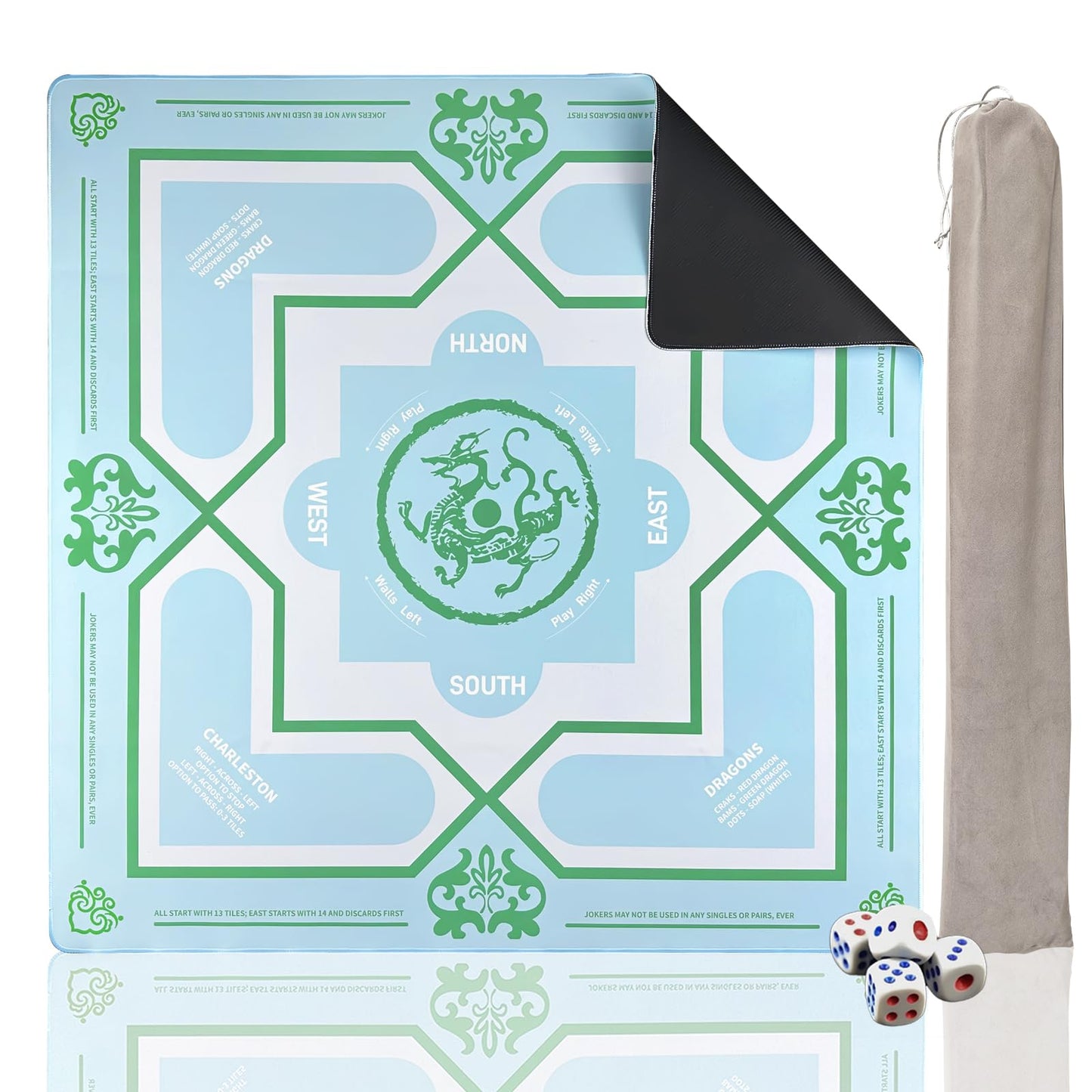 DMJHJY Mahjong Mat 31x31 – Non-Slip, Noise-Reducing Surface for American Mah Jongg