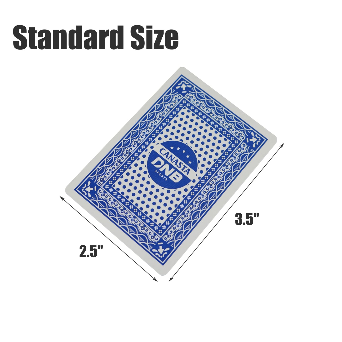 DNB SPORTS 6-Deck Canasta Cards - Blue Back with Point Values and Rules