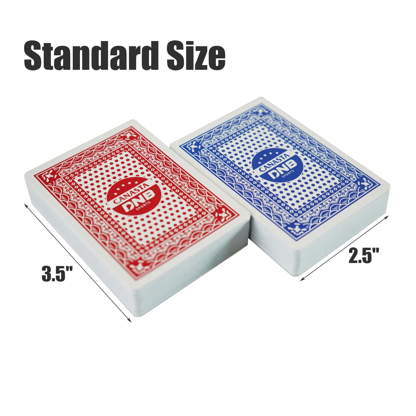 DNB SPORTS Canasta Cards – 12-Deck Set (6 Blue, 6 Red) with Point Values and Rules