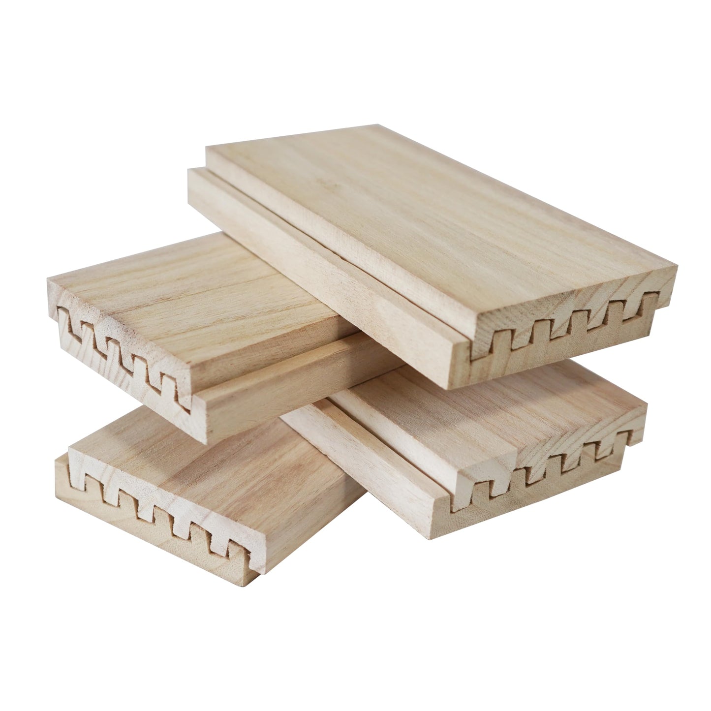 DNB SPORTS Wooden Domino Racks – 8-Pack, 5 Slots Each (Dominoes Not Included)