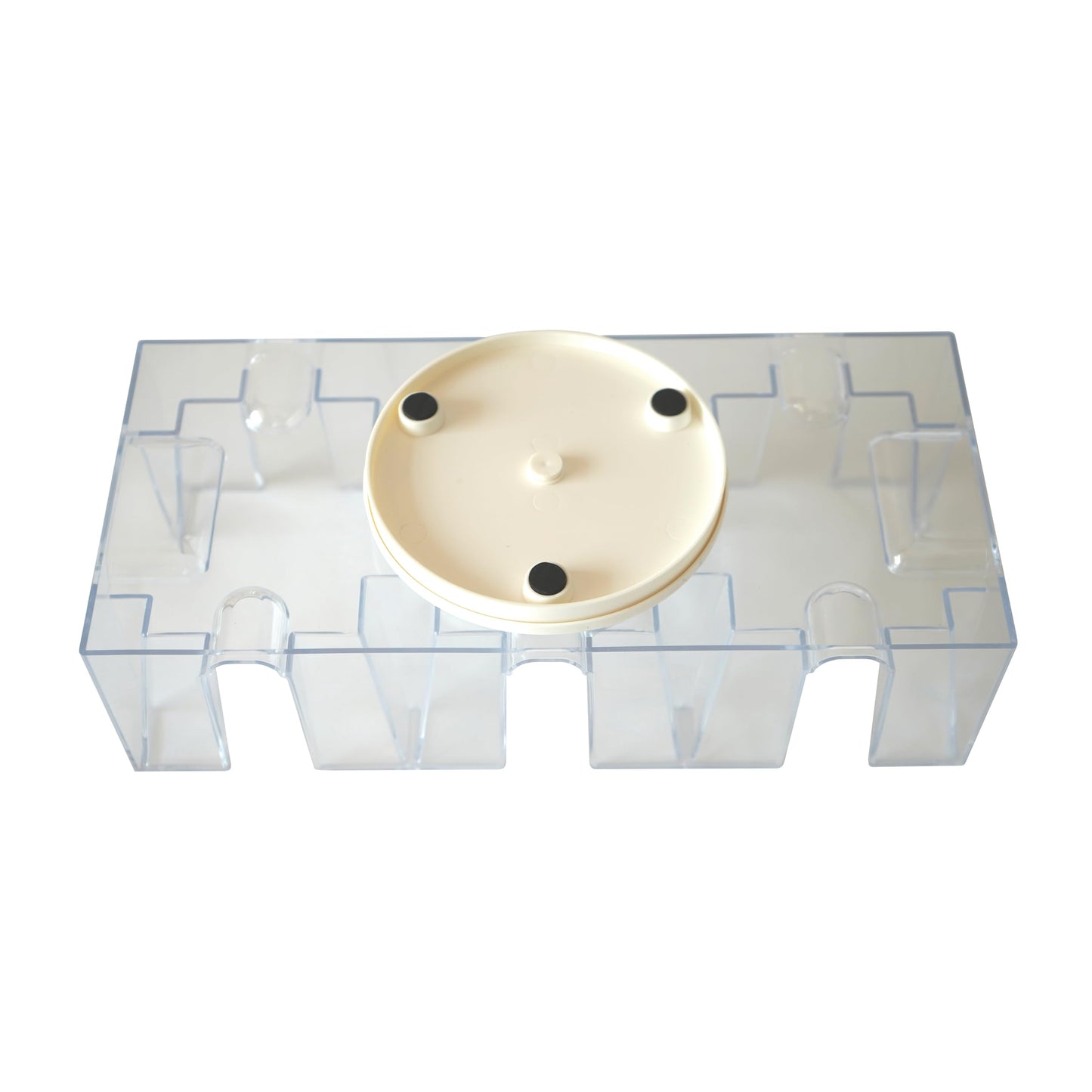 DNB Revolving Playing Card Tray - 9-Deck Plastic Rotating Canasta Card Holder | DNB SPORTS