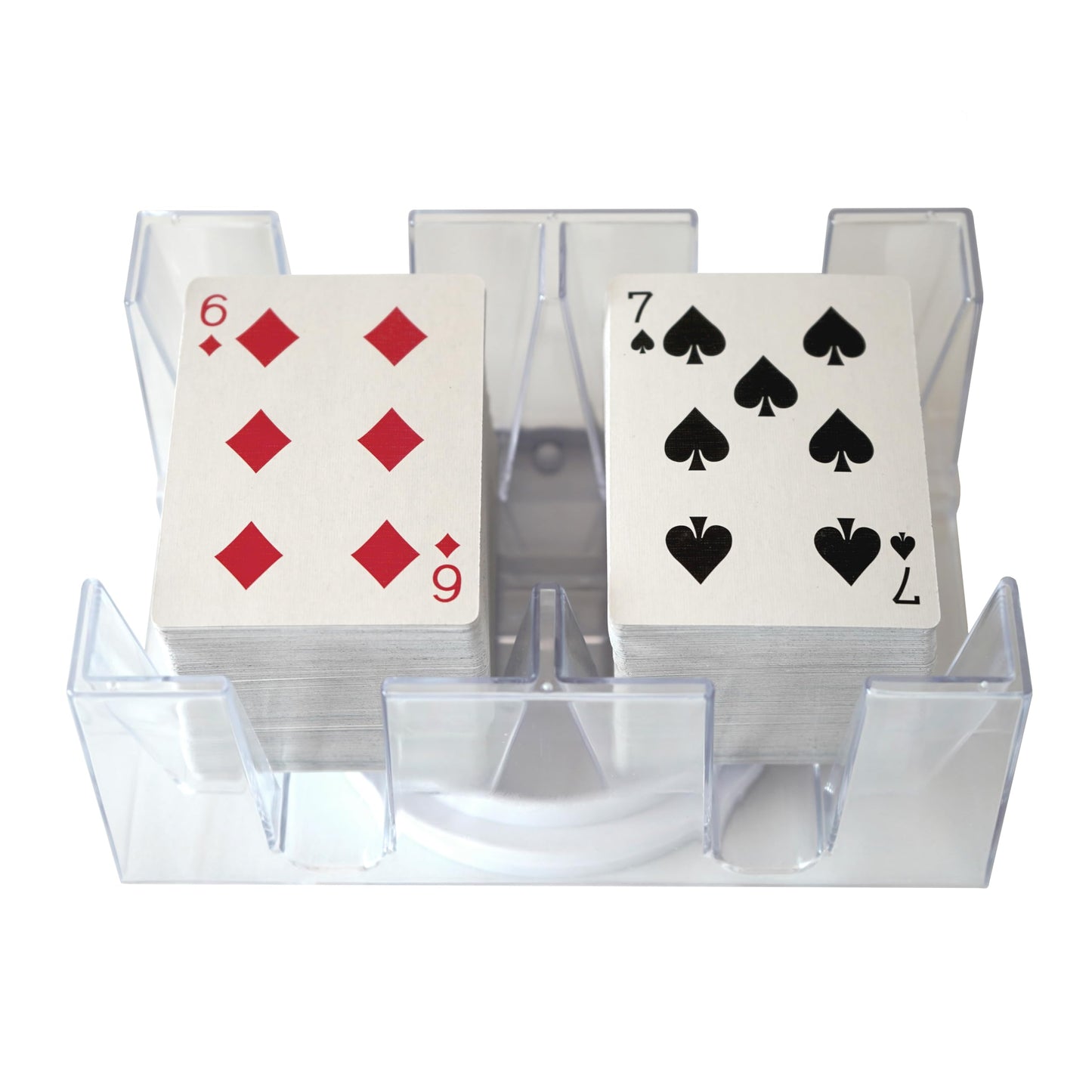 DNB SPORTS Revolving Card Tray – 6-Deck Canasta Card Holder