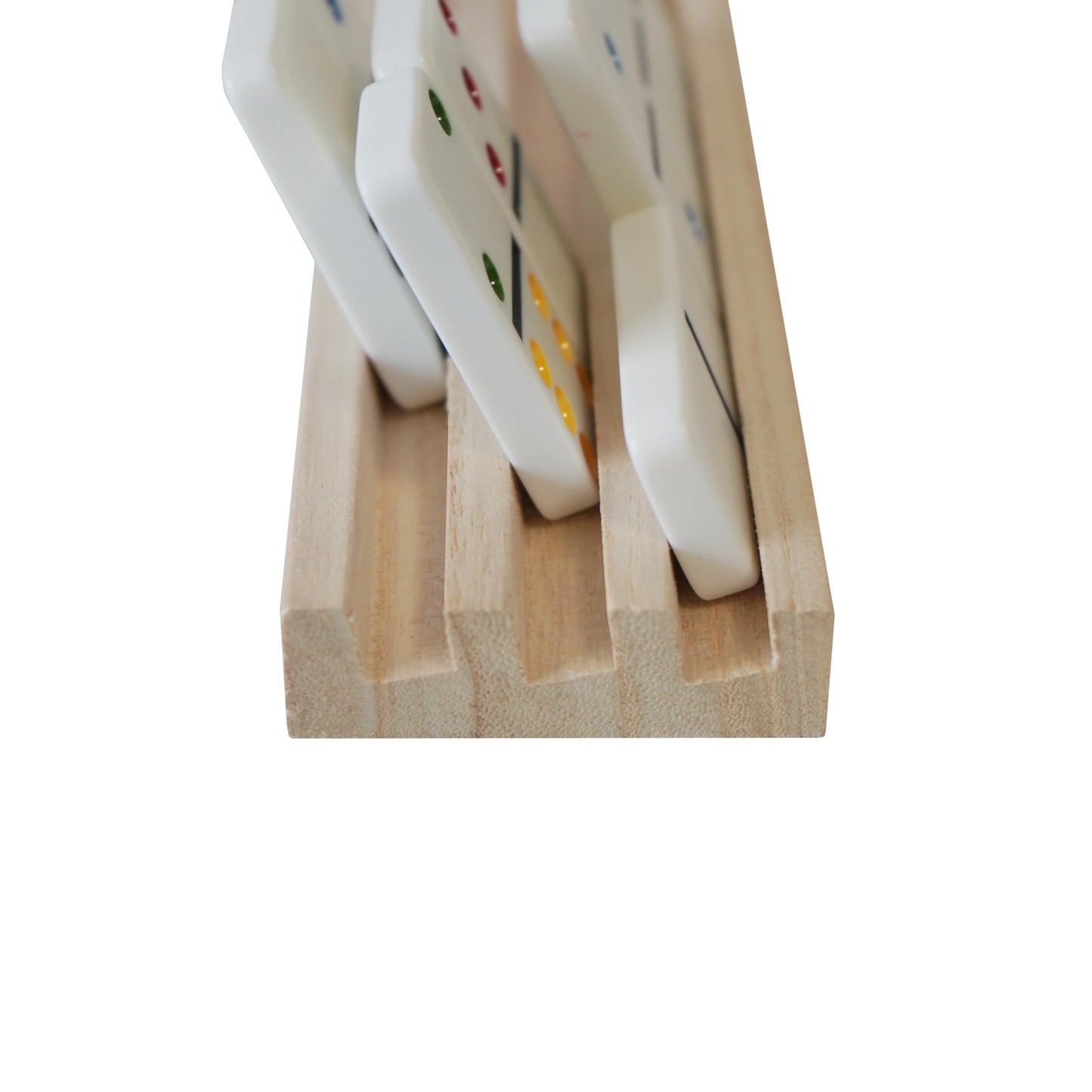 DNB SPORTS Wooden Domino Racks - 8-Pack, 3-Slot Holders