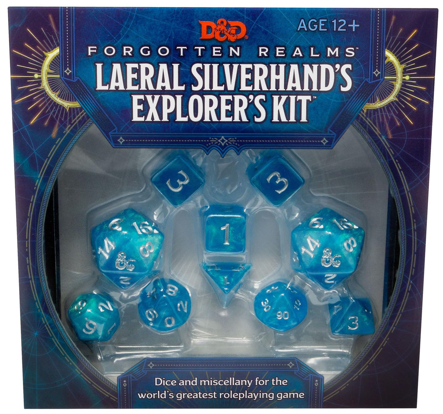 D&D Forgotten Realms Laeral Silverhand's Explorer Kit – Dice, Cards & Map for Waterdeep Adventures