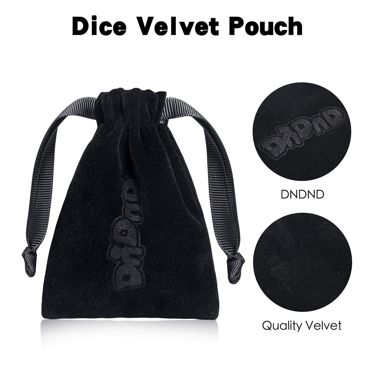 DNDND Mushroom Dice Set – 7-Piece Resin D&D Dice with Velvet Gift Bag