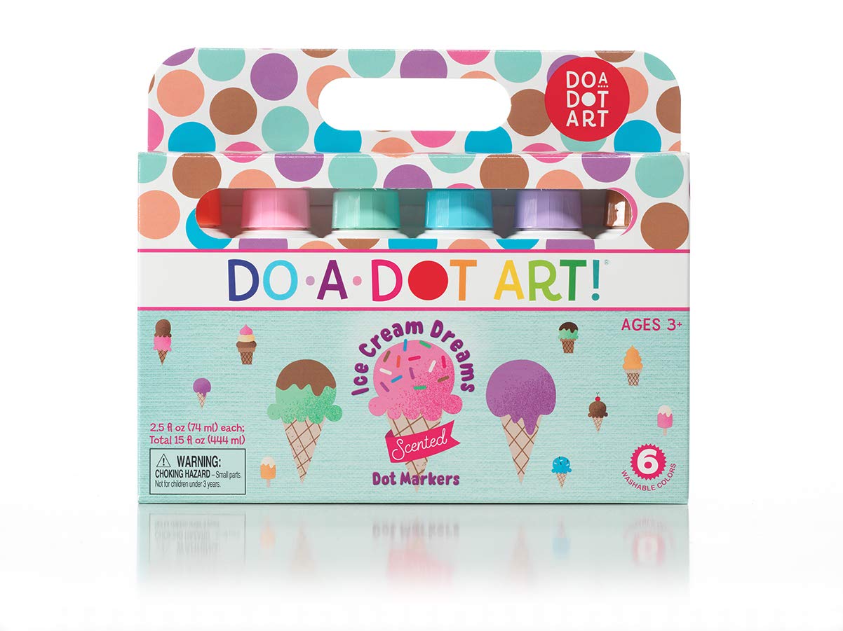 Do.A.Dot Art Ice Cream Scented Dot Markers – 6 Pack, Made in USA
