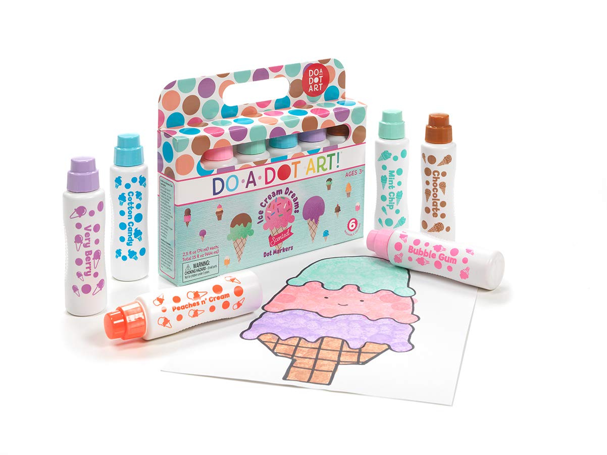 Do.A.Dot Art Ice Cream Scented Dot Markers – 6 Pack, Made in USA