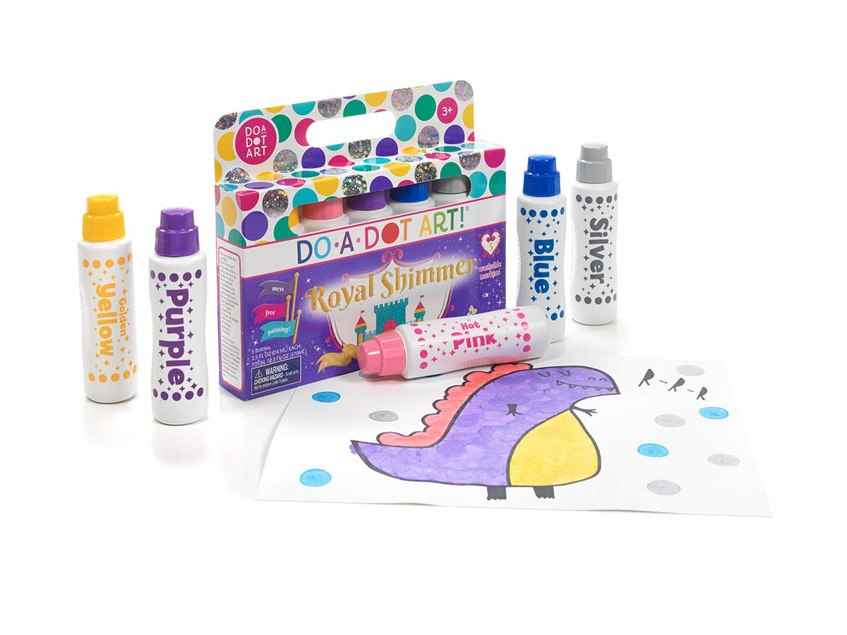 Do A Dot Art! 5-Pack Shimmer Markers – Washable Dot Markers Made in USA
