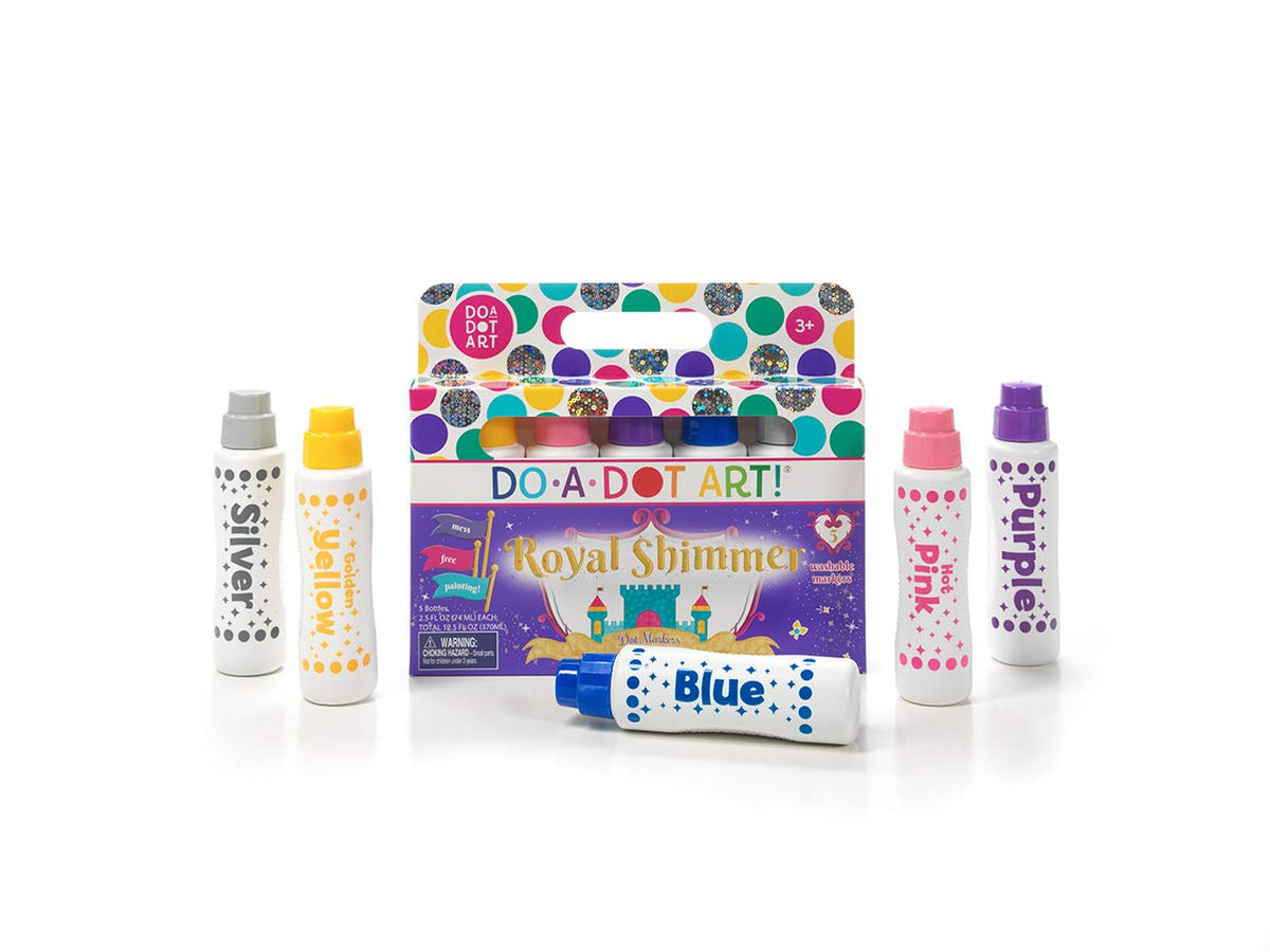 Do A Dot Art! 5-Pack Shimmer Markers – Washable Dot Markers Made in USA