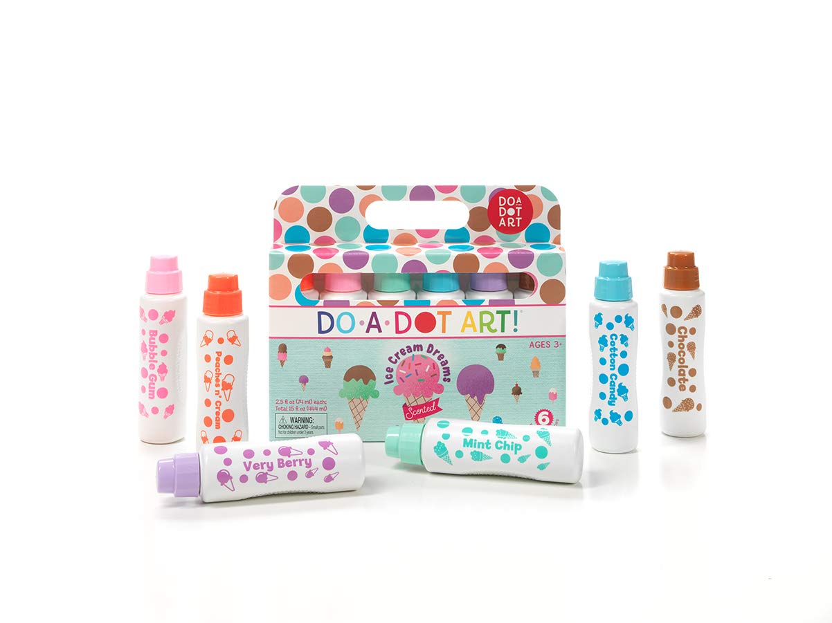Do.A.Dot Art Ice Cream Scented Dot Markers – 6 Pack, Made in USA