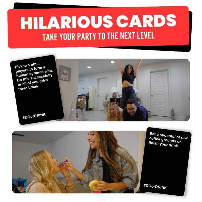 Do or Drink: Adult Drinking Card Games — 350 Cards, 175 Challenges for Parties & Gift Ideas