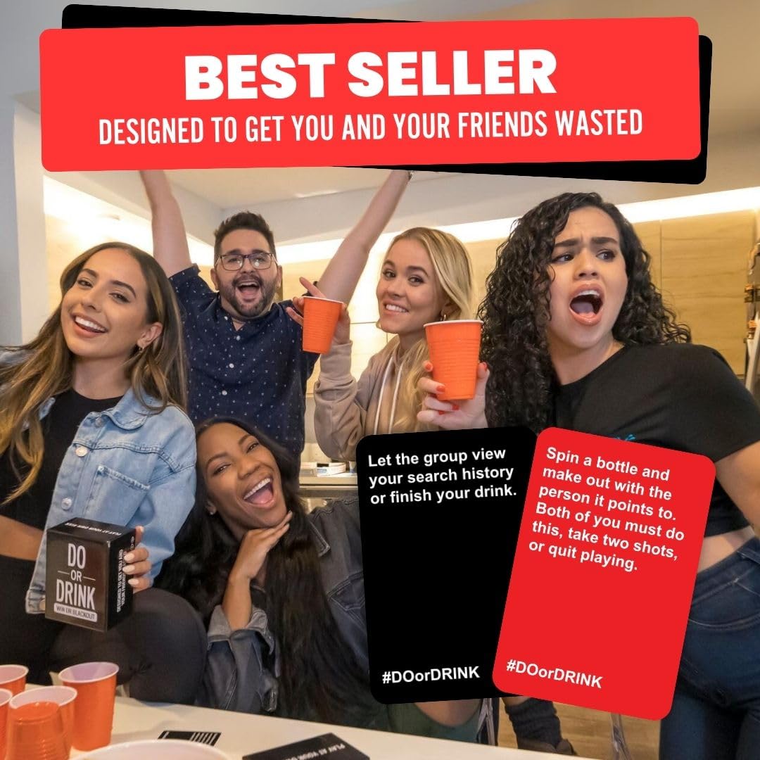 Do or Drink: Adult Drinking Card Games — 350 Cards, 175 Challenges for Parties & Gift Ideas