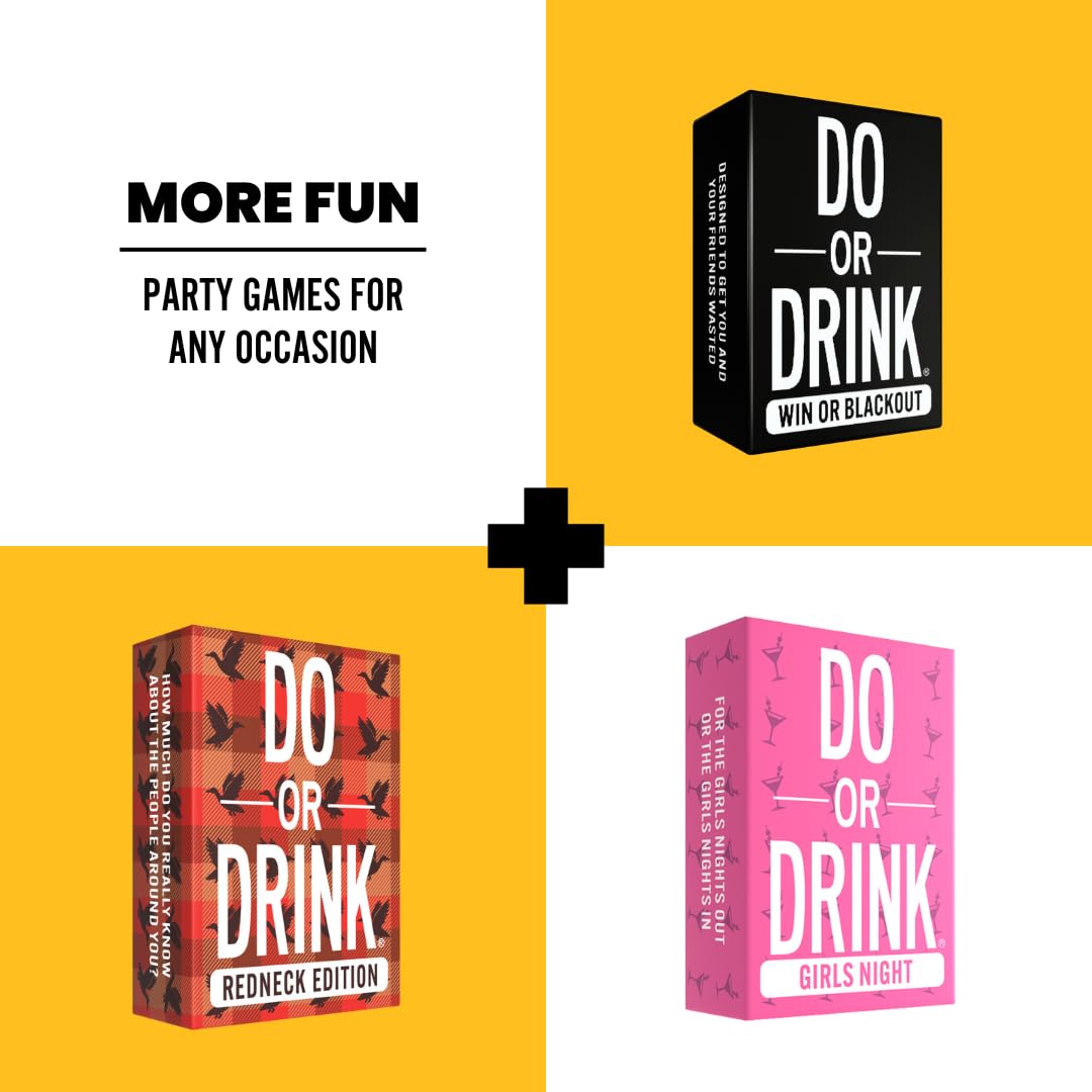Do or Drink Family Edition – Hilarious Party Card Game for Adults, Perfect for Family Game Night & Big Groups