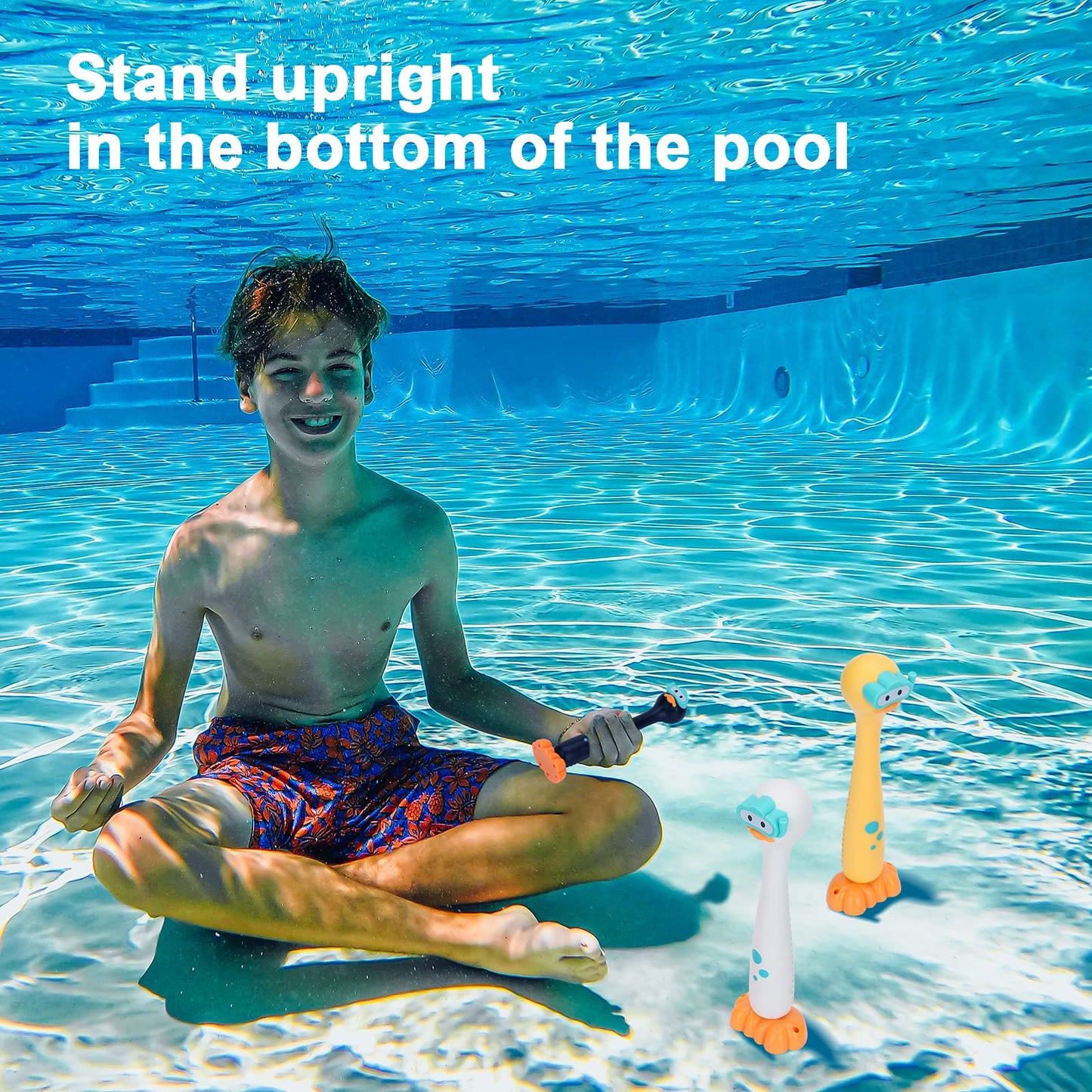 DOADW Summer Pool Toys: Underwater Diving Sticks Duck 3-Pack