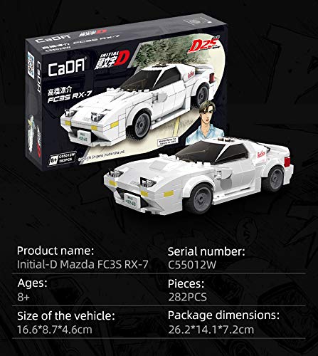 dOBROMOb Mazda RX-7 FC3S Initial-D 25th Anniversary 1:24 Bricks Model Kit – 282 Pieces