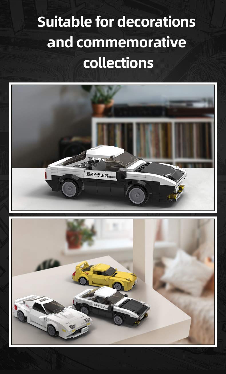 dOBROMOb Mazda RX-7 FC3S Initial-D 25th Anniversary 1:24 Bricks Model Kit – 282 Pieces