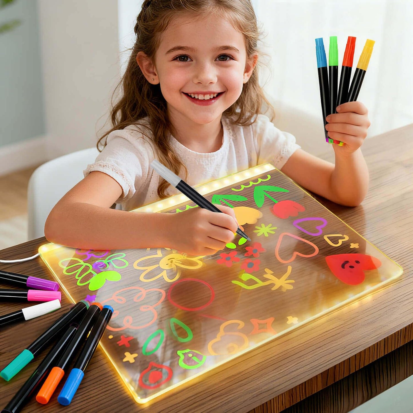 Dobuhont Neon Markers – 12-Color Wet & Dry Erase Pens for LED Boards, Fridge Calendars & Acrylic Planners